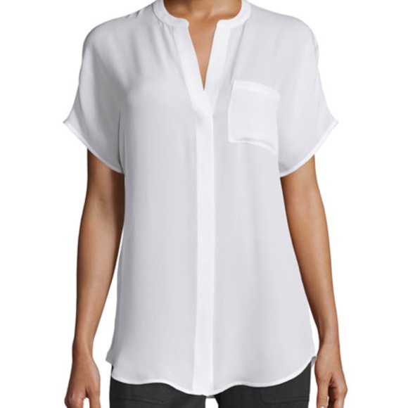 Vince Tops - NEW VINCE Short Sleeve Pocket Popover L